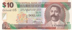 Barbados, 10 Dollars, 2012, UNC, p68c
 Serial Number: C43688105
Estimate: 10-20 USD