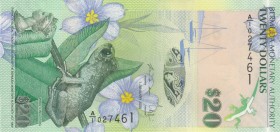Bermuda, 20 Dollars, 2009, UNC, p60b
 Serial Number: 027461
Estimate: 40-80 USD