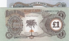 Biafra, Total 2 banknotes
10 Shillings, 1968/1969, UNC, p4; 1 Pound, 1968/1969, UNC, p5a
Estimate: 10-20 USD