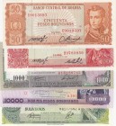 Bolivia, 50 Bolivianos, 100 Bolivianos, 1.000 Bolivianos, 10.000 Bolivianos and 50.000 Bolivianos, 1982/1984, UNC, (Total 5 banknotes)
Estimate: 20-4...