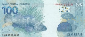 Brazil, 100 Reais, 2010, UNC, p257
 Serial Number: G045103439
Estimate: 50-100 USD