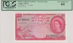 British Caribbean, 1 Dollar, 1958-64, UNC, p7c
PMG 64, Serial Number: R4-260045
Estimate: 150-300 USD