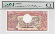 Cameroun, 500 Francs, 1981/83, UNC, p15d
PMG 63, Serial Number: M.13 09169
Estimate: 75-150 USD