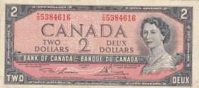 Canada, 2 Dollars, 1973/1975, VF, p76d
Queen Elizabeth II. portrait, Serial Number: 5384616
Estimate: 15-30 USD