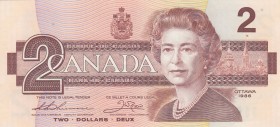 Canada, 2 Dollars, 1986, AUNC, p94b
Queen Elizabeth II portrait, Serial Number: CBH 2772047
Estimate: 15-30 USD