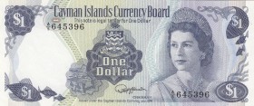 Cayman Islands, 1 Dollar, 1974, UNC (-), p5d
Queen Elizabeth II. Portrait, Serial Number: A/5 645396
Estimate: 15-30 USD