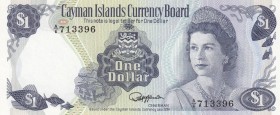 Cayman Islands, 1 Dollar, 1974, UNC, p5e
Queen Elizabeth II. Portrait, Serial Number: A/6713396
Estimate: 15-30 USD