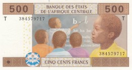 Central African States, 500 Francs, 2002, UNC, p206u
 Serial Number: 384579717
Estimate: 20-40 USD