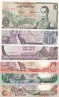 Colombia, Total 6 banknotes
5 Pesos Oro, 1980, UNC, p406f; 10 Pesos Oro, 1980, UNC, p407g; 50 Pesos Oro, 1986, UNC, p425b; 100 Pesos Oro, 1991, UNC, ...