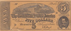 United States of America, 5 Dollars, 1864, XF, p67
With D series, Serial Number: 18262
Estimate: 50-100 USD
