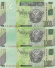 Congo Democratic Republic, 1000 Francs, 2013, UNC, p101
Consecutive serial number, total 3 banknotes, Serial Number: 2375701-02-03
Estimate: 10-20 U...