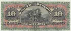 Costa Rica, 10 Colones, 1901/1905, UNC, pS174r
 Serial Number: 23266
Estimate: 50-100 USD