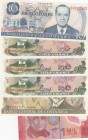 Costa Rica, Total 6 banknotes
5 Colones(3), 1989, UNC, p236d10 Colones, 1983, UNC, p237b; 50 Colones, 1993, UNC, p257; 1.000 Colones, 2009, UNC, p274...