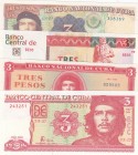 Cuba, 3 Pesos, 1989, 1995, 2004, 2017, UNC, p107b, p113, p127a, pFX47
Total 4 banknotes, Serial Number: CE10 829522, CA-05 308369, FA-20 243251, BE05...