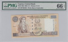 Cyprus, 1 Pound, 2004, UNC, p60d
PMG 66 EPQ, Serial Number: BF705349
Estimate: 15-30 USD