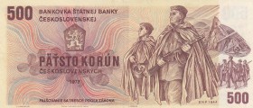 Czechoslovakia, 500 Korun, 1973, XF, p93
 Serial Number: U78524967
Estimate: 15-30 USD