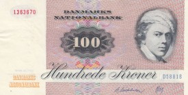 Danimarka, 100 Kroner, 1972, XF, p51a
There are pinholes, Serial Number: D881B
Estimate: 20-40 USD
