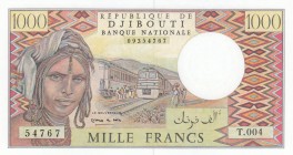 Djibouti, 1.000 Francs, 1991, UNC, p37e
 Serial Number: T.004.54767
Estimate: 15-30 USD