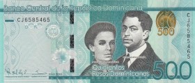 Dominican Republic, 500 Pesos Dominicanos, 2015, UNC, p192b
 Serial Number: CJ6585465
Estimate: 15-30 USD