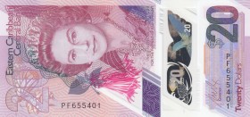 East Caribbean States, 20 Dollars, 2019, UNC, pNew 
Queen Elizabeth II portrait, Serial Number: PF655401
Estimate: 20-40 USD