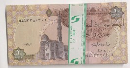 Egypt, 1 Pound, 2016, UNC, p50, BUNDLE
100 consecutive banknotes
Estimate: 20-40 USD
