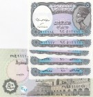 Egypt, Total 6 banknotes
5 Piastres(5), 1998/1999, UNC, p188; 50 Piastres, 2017, UNC, p68
Estimate: 10-20 USD