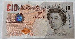 Great Britain, 10 Pounds, 2004, UNC, p389c
Queen Elizabeth II. Portrait, Serial Number: JK37757388
Estimate: 20-40 USD