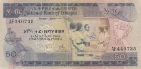 Ethiopia, 50 Birr, 1976, VF, p33a
 Serial Number: AF440735
Estimate: 15-30 USD