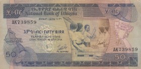 Ethiopia, 50 Birr, 1976, VF, p33b
 Serial Number: AK739859
Estimate: 15-30 USD