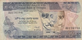 Ethiopia, 50 Birr, 1976, VF, p33c
 Serial Number: AU176784
Estimate: 15-30 USD