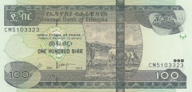 Ethiopia, 100 Birr, 2012, UNC, p52f
 Serial Number: CM5103323
Estimate: 15-30 USD