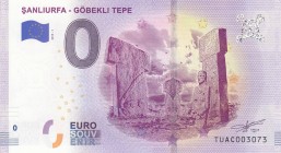 Fantasy Banknotes, 0 Euro, 2019, UNC, 
Şanlıurfa - Göbekli Tepe, Serial Number: TUAC003073
Estimate: 10-20 USD