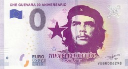 Fantasy Banknotes, 0 Euro, 2018, UNC, 
Che Guevara's 90th anniversary printed banknote, Serial Number: VEBR006298
Estimate: 10-20 USD