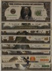 United States of America, UNC, total 8 banknot
Golden plastic material fantasy banknotes
Estimate: 15-30 USD