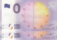 Fantasy Banknotes, UNC, 0 Euro, SPECIMEN, (Total 2 banknotes)
Estimate: 25-50 USD