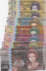 Fantasy Banknotes, 5 Pounds(2), 10 Pounds, 20 Pounds, 50 Pounds, 100 Pounds, 500 Pounds, UNC, Total 7 banknotes
Pitcairn Islands fantasy banknotes
E...