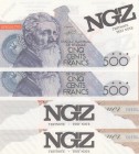 Fantasy Banknotes, 
Belgium, 500 Francs(2) and Denmark, 100 Kroner(2), Test Note, UNC, (Total 4 banknotes)
Estimate: 10-20 USD
