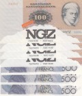 Fantasy Banknotes, total 8 banknot
Belgium, 500 Francs(4) and Denmark, 100 Krone(4) test note, UNC
Estimate: 10-20 USD