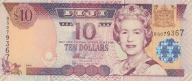 Fiji, 10 Dollars, 2002, UNC, p106a
Queen Elizabeth II. portrait, Serial Number: BG079367
Estimate: 15-30 USD
