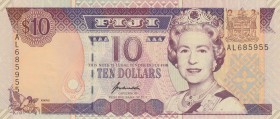 Fiji, 10 Dollars, 1996, UNC, p98b
 Serial Number: AL685955
Estimate: 15-30 USD