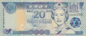 Fiji, 20 Dollars, 1996, UNC, p99a
 Serial Number: AR094594
Estimate: 40-80 USD