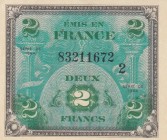 France, 2 Francs, 1944, UNC, P114
 Serial Number: 83211672
Estimate: 15-30 USD