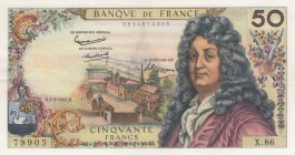 France, 50 Francs, 1965, XF, p148a
 Serial Number: 79905 X.86
Estimate: 50-100 USD
