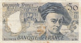 France, 50 Francs, 1984, FINE, p152
 Serial Number: 913818
Estimate: 15-30 USD