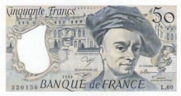 France, 50 Francs, 1990, UNC, p152e
 Serial Number: L.60.320156
Estimate: 15-30 USD