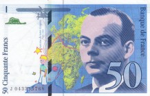 France, 50 Francs, 1997, AUNC(-), p157Ad
 Serial Number: J043315768
Estimate: 15-30 USD