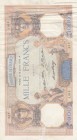 Fransa, 1000 Francs, 1930, FINE, p79b, Holes filled
Designed by CHARLES WALMAIN, Serial Number: 437 J.913
Estimate: 20-40 USD