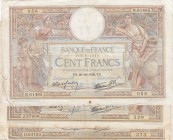 France, 100 Francs (3), 1938/1939, FINE, p86a, p86b, (Total 3 banknotes)
Estimate: 20-40 USD