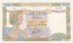 France, 500 Francs, 1942, XF, p95b
There is a counting trace at the upper left corner, Serial Number: R.6030 326
Estimate: 50-100 USD