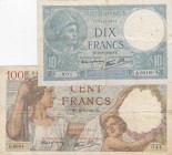 France, VF, Total 2 banknotes
10 Francs, 1940, VF, p84; 100 Francs, 1940, VF, p94
Estimate: 15-30 USD
